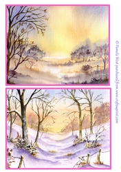 2 Winter scenes 3. A5 Christmas toppers