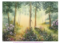 woodland Flowers Original art for designer resources or card toppers