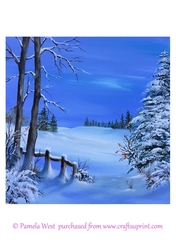 Blue snow Original art for designer resources or card toppers