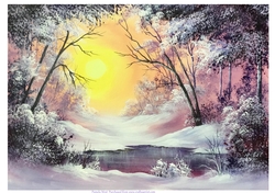 Purple Snow Original art for designer resources or card toppers