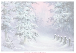 Blue Winter 1 Watercolour background