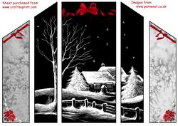 Black and White Christmas Theatre Fold Card