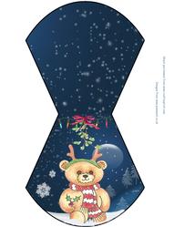 Christmas Reindeer Bear Wobble Card
