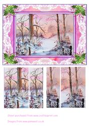 Pink Christmas Side Stacker Card