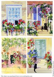 4 Cat Watercolour Toppers