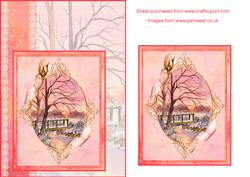Sunset in Winter with Frame
