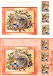 Step by Step Squirrel Decoupage Card