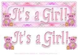 It's a Girl Name Topper