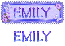 Emily Name Topper