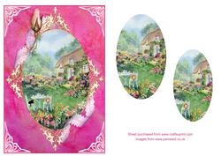 Summer Cottage Step by Step Decoupage with Ornate Frame