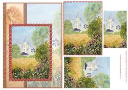 Windmill Pyramid Step by Step Decoupage Card