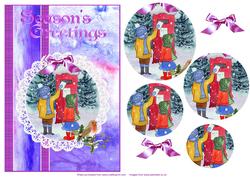 Posting a Letter with Tartan and Lace Step by Step Card