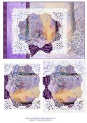 Snowscape Step by Step Decoupage with Tartan and Lace