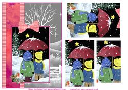Children in the Snow Step by Step Decoupage Card