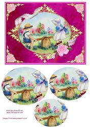 Victorian Children on a Seesaw - Step by Step Decoupage