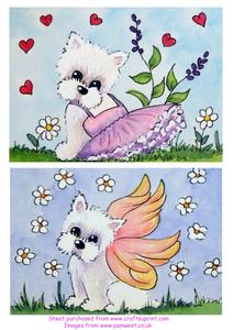 Westie Ballerina and Fairy Westie 2 Original Watercolours