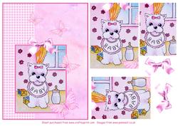 Baby Westie Step by Step Decoupage Card