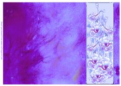 Rose and Crushed Silk Blank Card - Lilac Shade