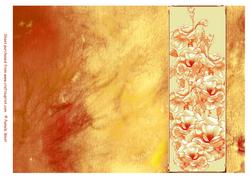 Rose and Crushed Silk Blank Card - Gold Shade