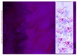 Rose and Crushed Silk Blank Card - Purple Shade