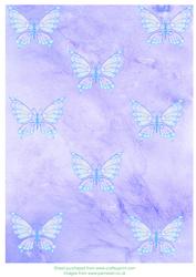 Butterflies Background Paper - Blue