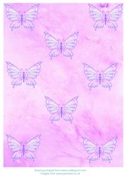 Butterlies Background Paper - Lilac