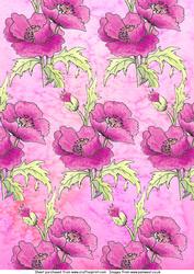 Pink Poppies Background Paper