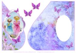 Over the Edge Tear Drop Victorian Children and Butterlflies