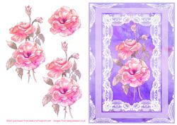 Pink Roses and Lace Step by Step Decoupage