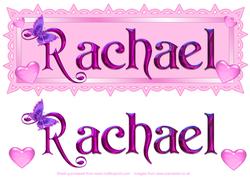 Rachael Name Card Topper