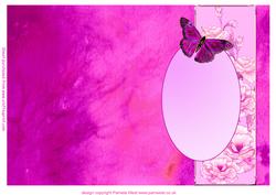 Cerise Silk Quick Card with Butterfly