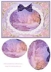 Virgin Snow Decoupage Sheet with Gold Trims