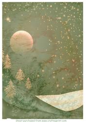 Watercolour Moon Background 2