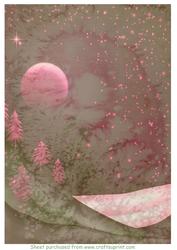 Watercolour Moon Background 3