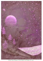 Watercolour Moon Background 4