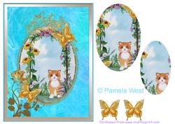 Ginger Cat and Butterflies Step by Step Decoupage