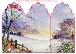 Winter Sunrise Elegant Top Trifold