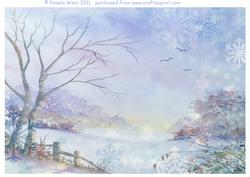 Winter Sunrise Background Sheet