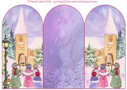 Carol Singers Trifol Card