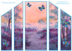 Blue Sunrise Theater Fold Card