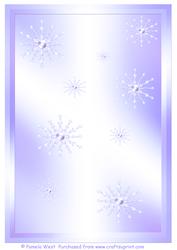 Blue Silk with Snowflakes Watercolour Background