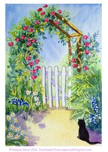Rose Arch Original Watercolour Painting