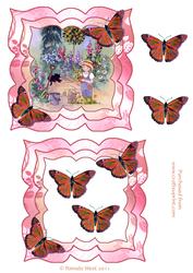 Doing the Gardening Topper with Butterflies Decoupage