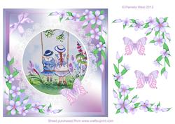 Swing Time Lace Frame Decoupage