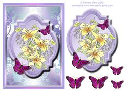 Lilies and Butterflies Watercolour Step by Step Decoupage