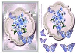 Field Flowers and Butterflies Watercolour Decoupage
