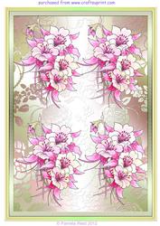 Aquilegia Watercolour Background Paper