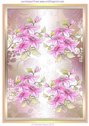 Clematis Watercolour Background Paper