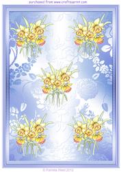 Daffodils Watercolour Background