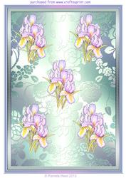 Iris Watercolour Background Paper